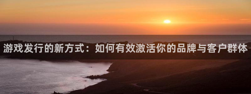 新城平台代理：游戏发行的新方式：如何有效激活你的品牌与客户群体